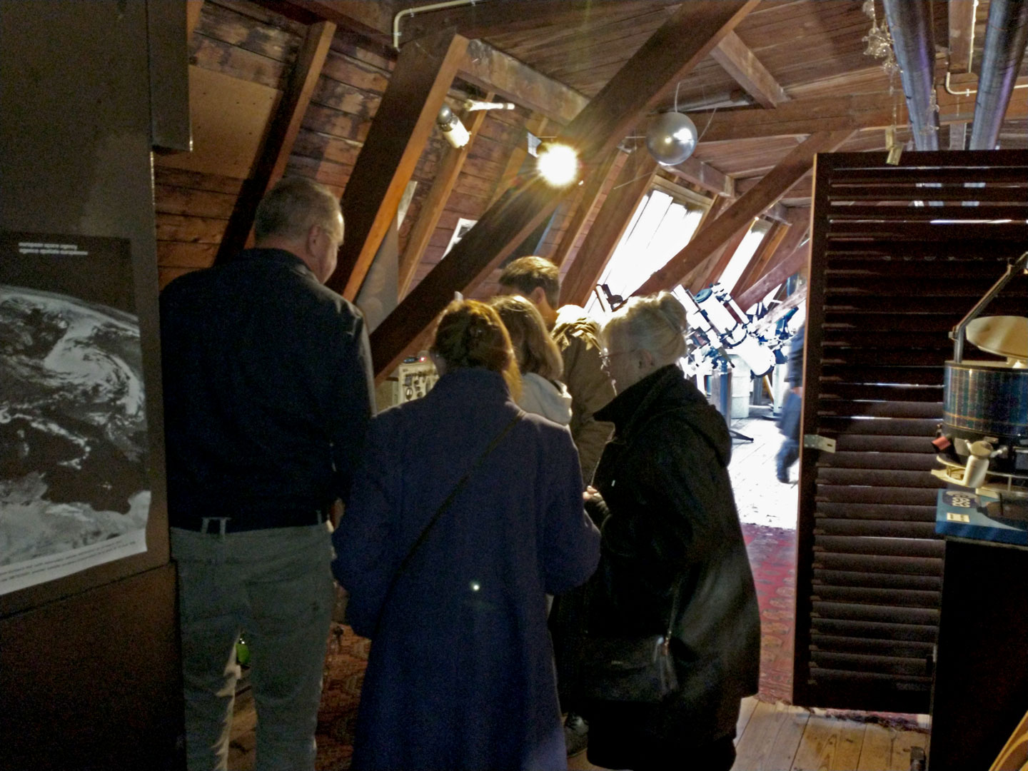 De hobbyruimte helemaal bovenin het imposante gebouw.